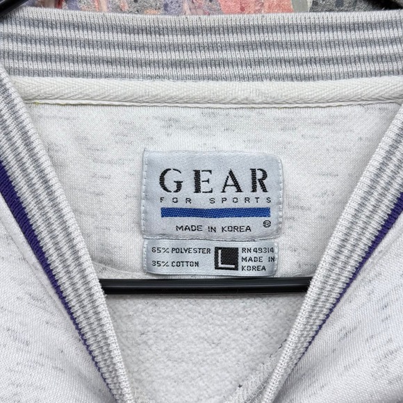 VINTAGE GEAR FOR SPORTS WESTERN ILLINOIS UNIVERSITY SWEATSHIRT GRAY PURPLE LARGE - Picture 3 of 10